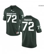 Women's Michigan State Spartans NCAA #72 Mike Panasiuk Green Authentic Nike Stitched College Football Jersey AI32W88XW